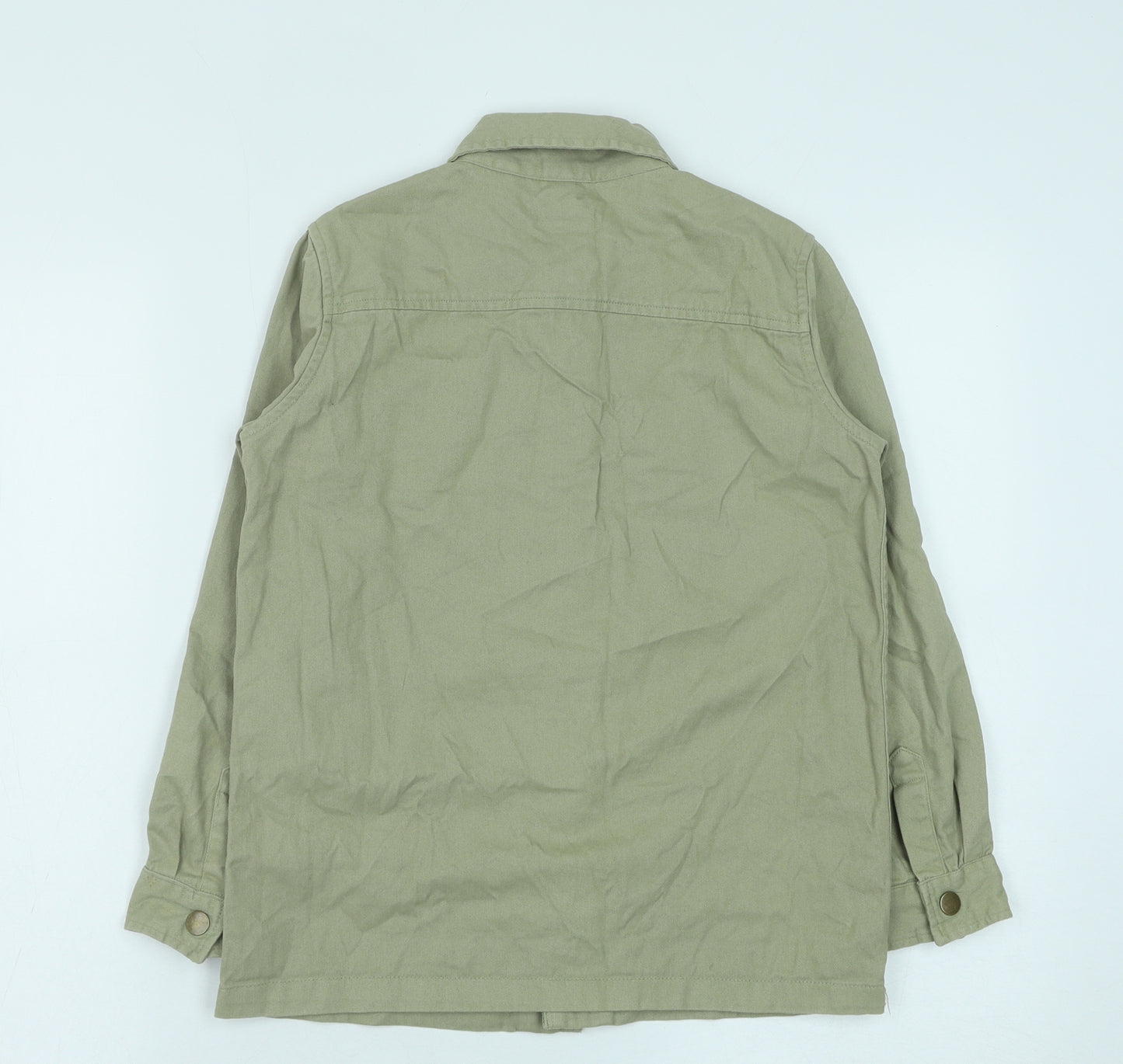TU Boys Green Coir Basic Button-Up Size 9 Years Collared Button