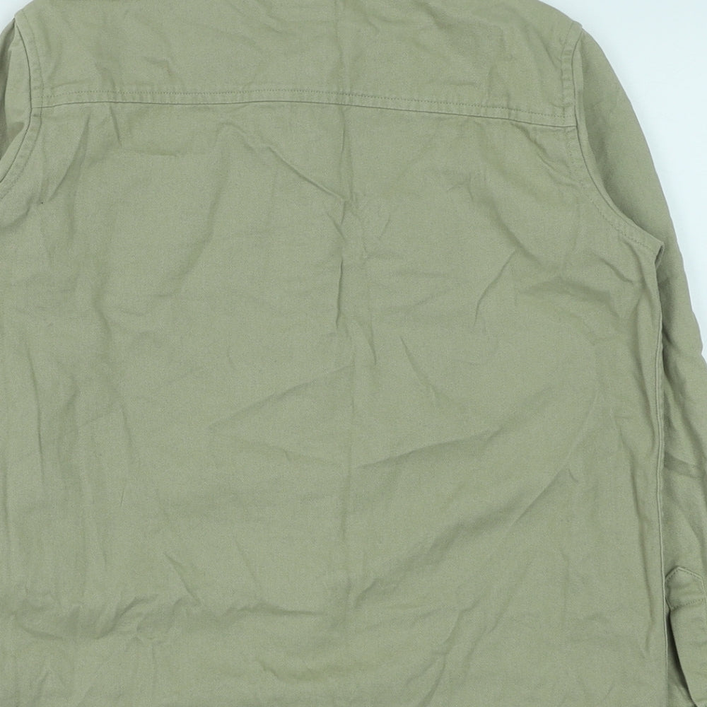 TU Boys Green Coir Basic Button-Up Size 9 Years Collared Button