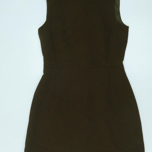 French Connection Womens Brown Polyester A-Line Size 10 Round Neck Pullover