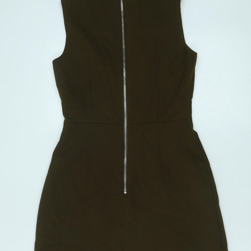 French Connection Womens Brown Polyester A-Line Size 10 Round Neck Pullover