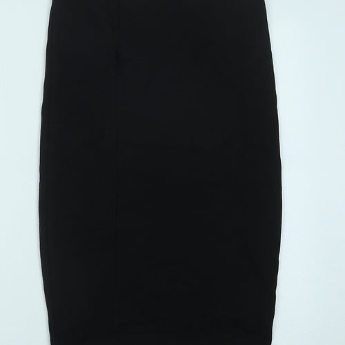 George Womens Black Polyester Straight & Pencil Skirt Size 10
