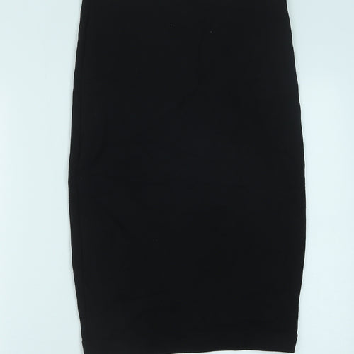 George Womens Black Polyester Straight & Pencil Skirt Size 10