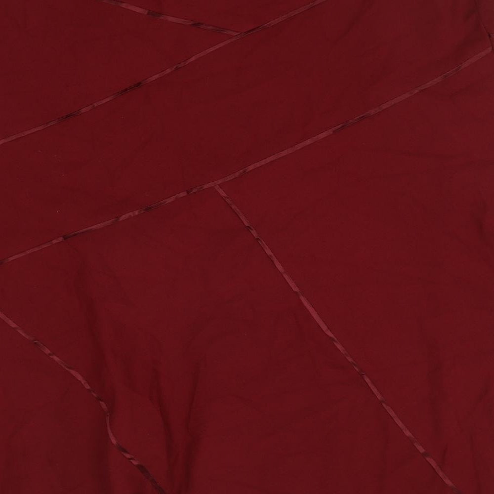 Marks and Spencer Womens Red Polyester Flare Skirt Size 18