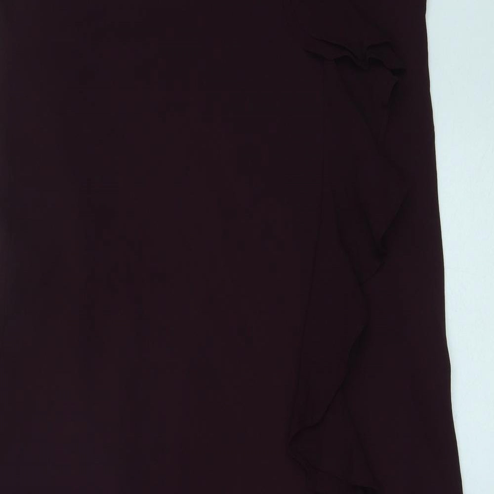 Monsoon Womens Red Cotton Flare Skirt Size 12