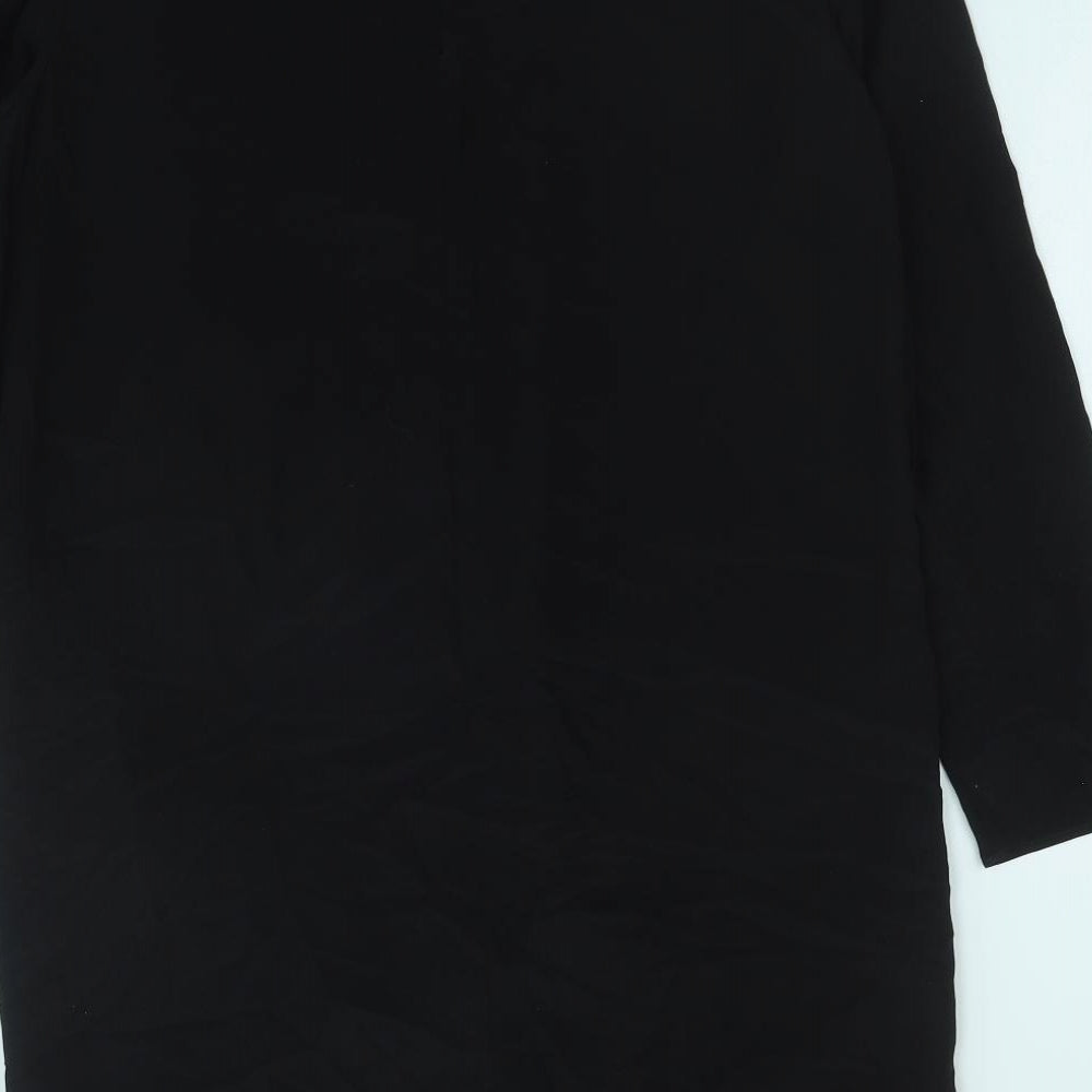 House of Hackney Womens Black Polyester Shift Size 8 Round Neck Zip - Floral Detail