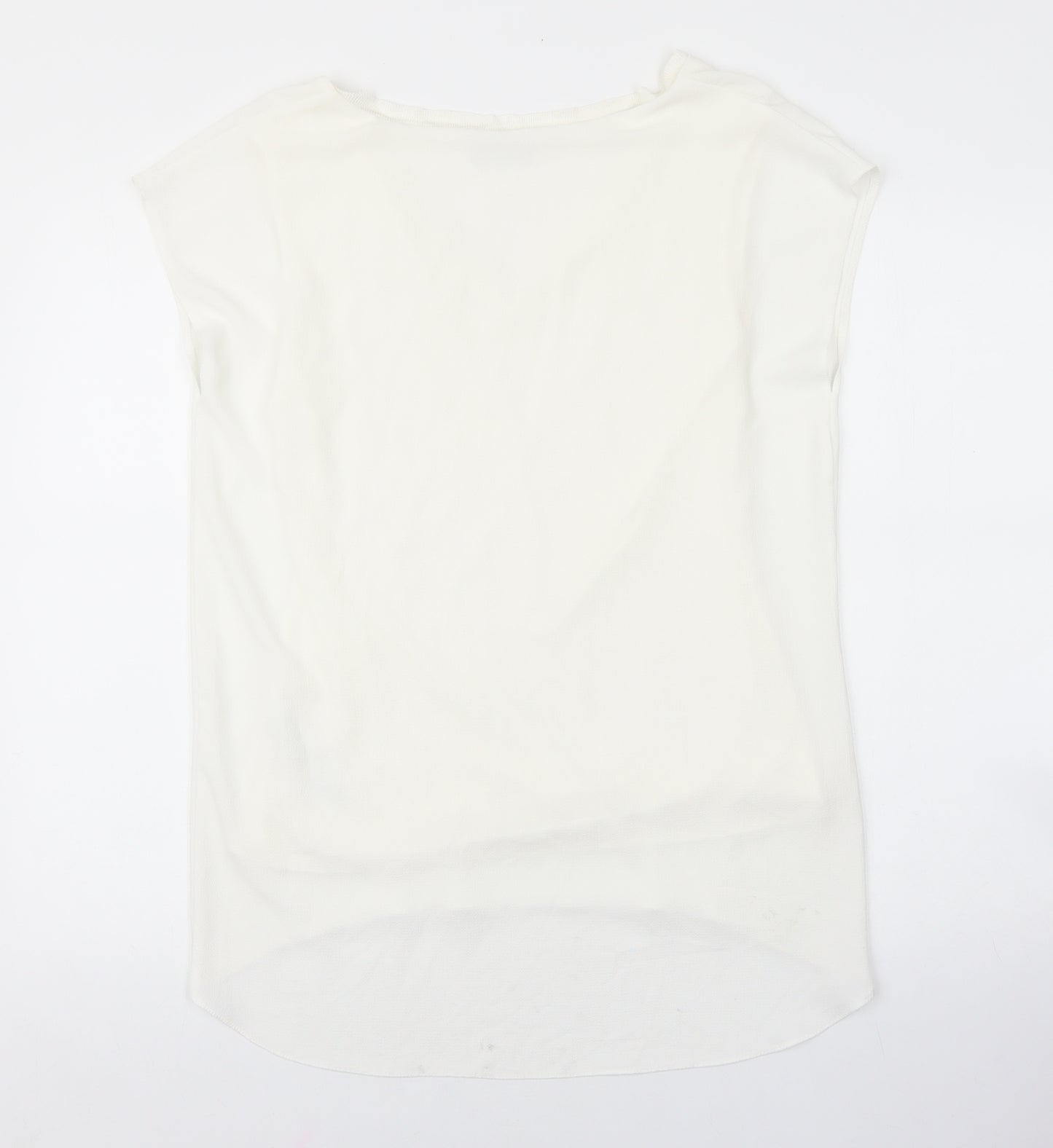 Wallis Womens White Polyester Basic Tank Size S V-Neck