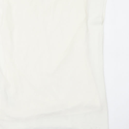 Wallis Womens White Polyester Basic Tank Size S V-Neck