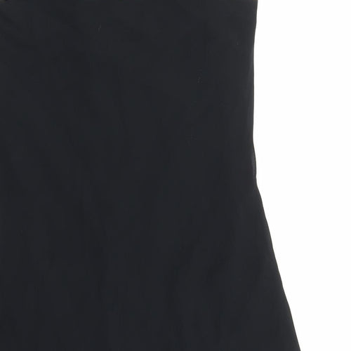 George Womens Black Polyester Slip Dress Size 12 V-Neck Pullover