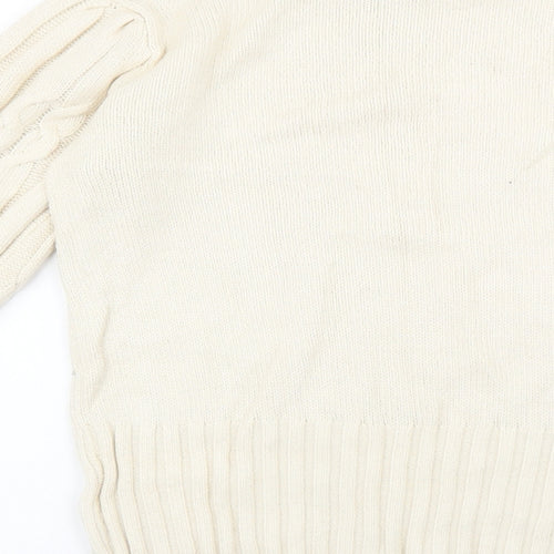 Rachel Zoe Womens Beige Round Neck Rayon Pullover Jumper Size M