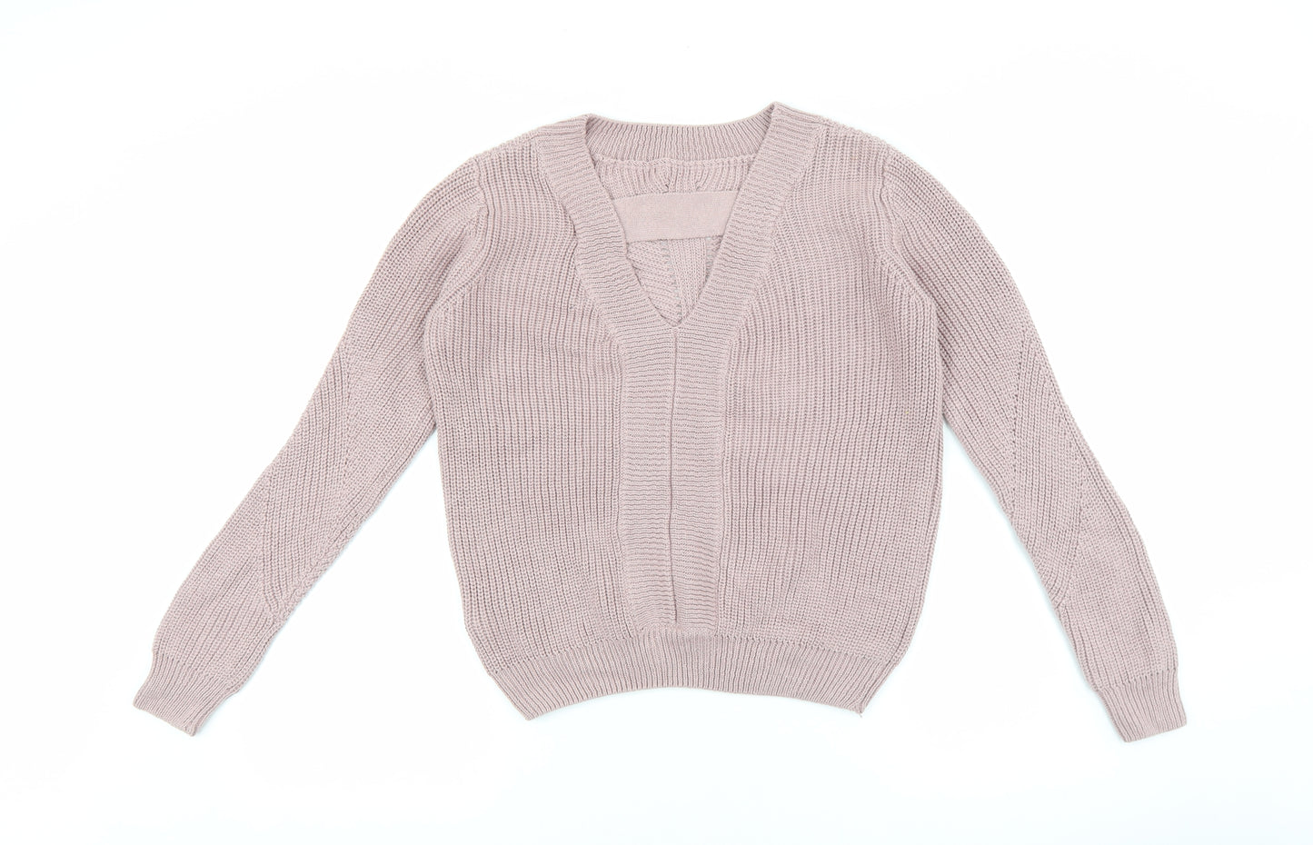 Primark Womens Purple Boat Neck Acrylic Pullover Jumper Size 8