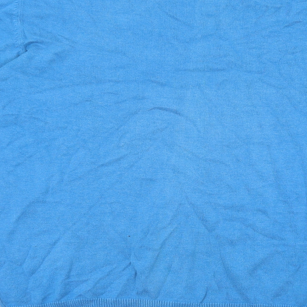 H&M Mens Blue Round Neck Cotton Pullover Jumper Size M