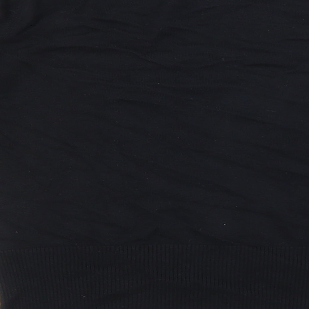 Marks and Spencer Womens Black Round Neck Viscose Cardigan Jumper Size 14