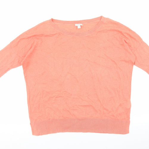Gap Womens Pink Round Neck Cotton Pullover Jumper Size S
