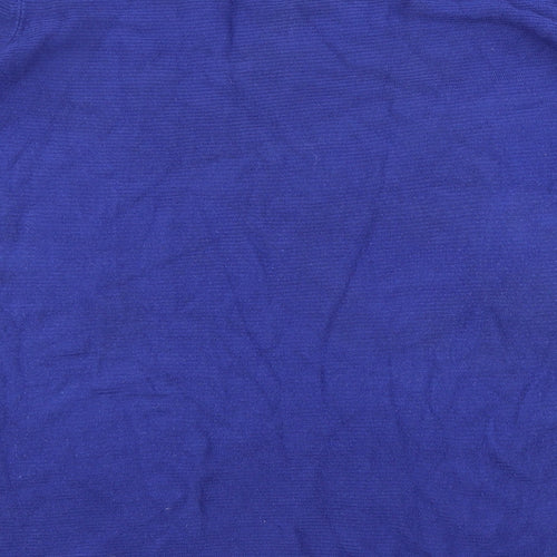love knitwear Womens Blue Round Neck Acrylic Pullover Jumper Size 14