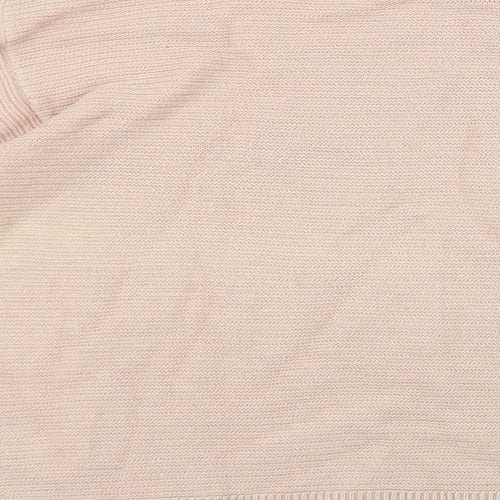 Topshop Womens Pink Mock Neck Acrylic Pullover Jumper Size 10