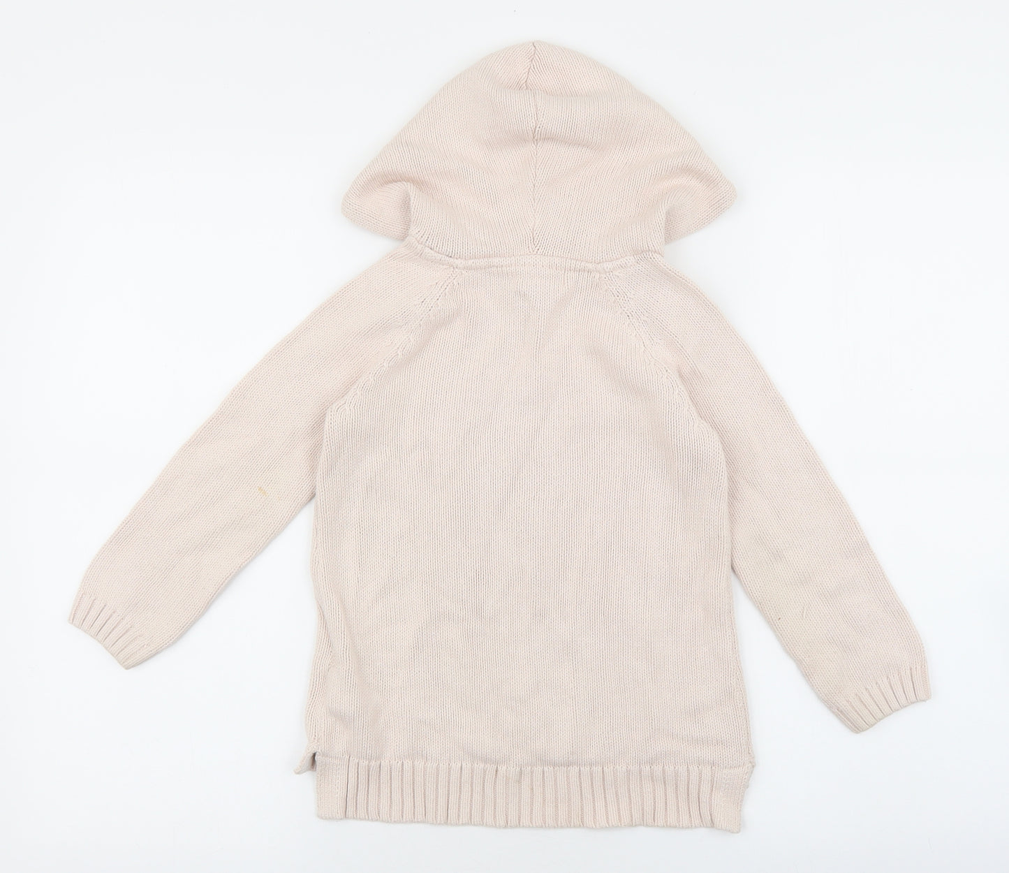 Chelsea's Corner Girls Beige Round Neck 100% Cotton Pullover Jumper Size 4-5 Years Pullover