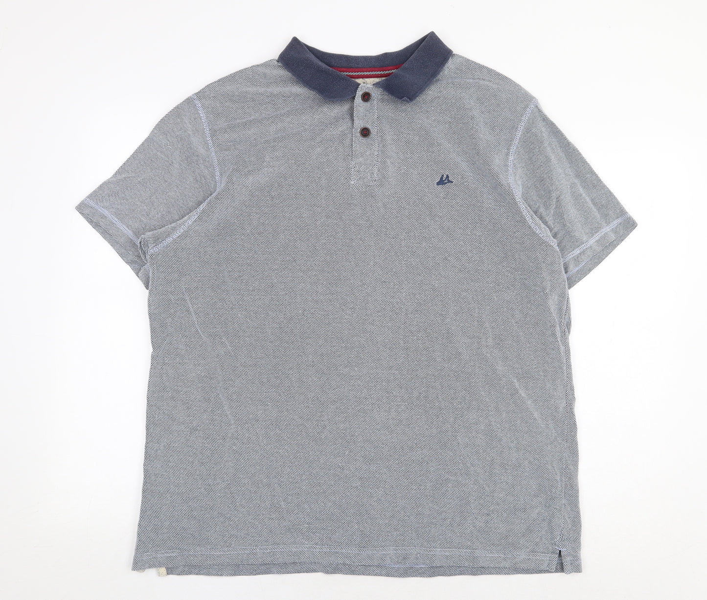 MANTARAY PRODUCTS Mens Grey Cotton Polo Size L Collared Button