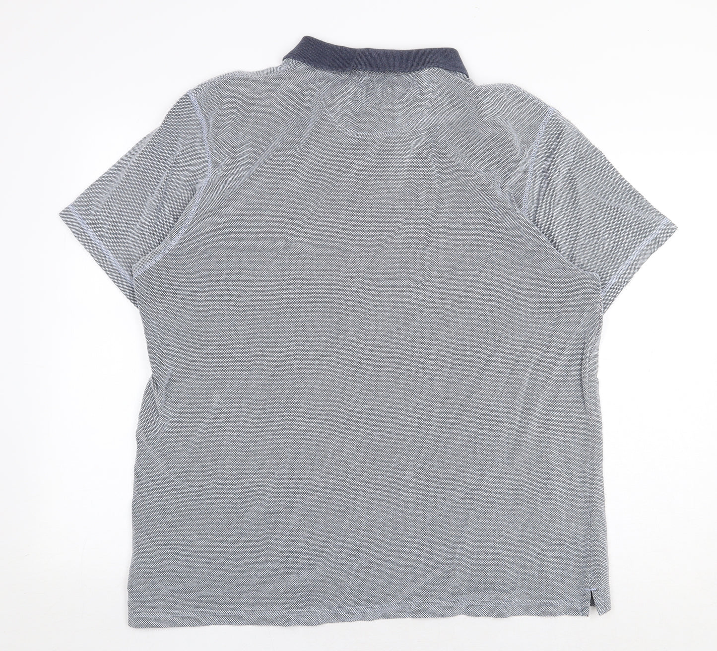 MANTARAY PRODUCTS Mens Grey Cotton Polo Size L Collared Button