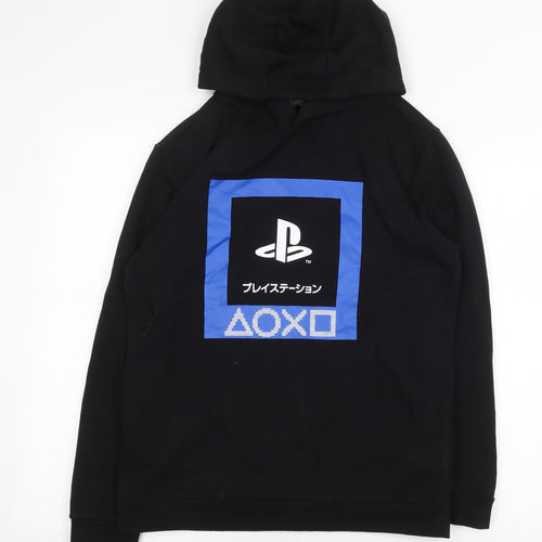 Primark Boys Black Cotton Pullover Hoodie Size 12-13 Years Pullover - PlayStation