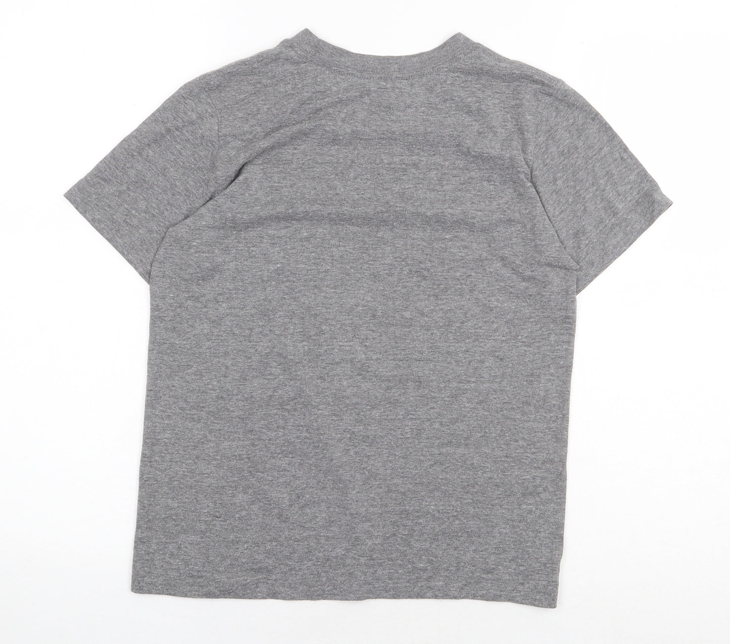 Preworn Boys Grey Cotton Basic T-Shirt Size M Round Neck Pullover - Philadelphia