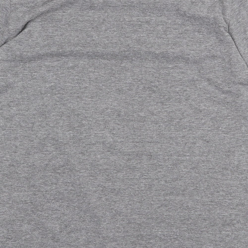 Preworn Boys Grey Cotton Basic T-Shirt Size M Round Neck Pullover - Philadelphia