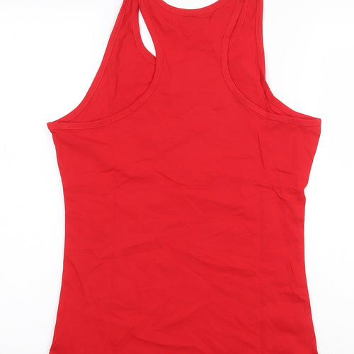 Finish First Womens Red 100% Cotton Basic Tank Size XL Scoop Neck Pullover