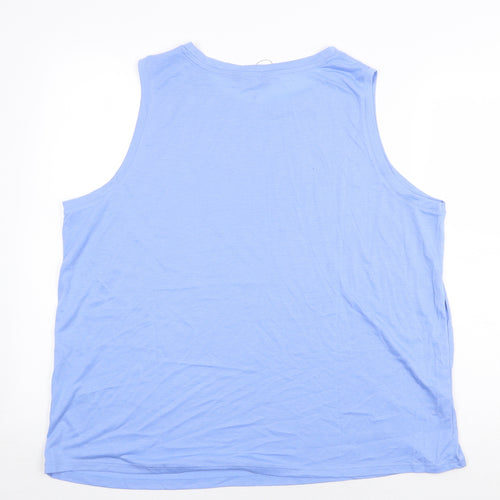 Marks and Spencer Womens Blue Polyester Basic Tank Size 10 Boat Neck - Sunshine on My Mind
