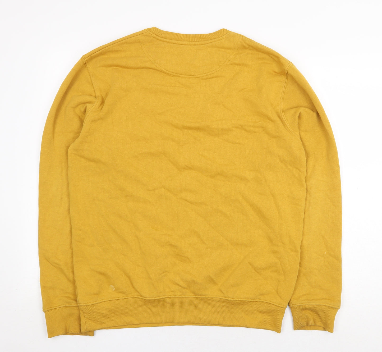 Stanley / Stella Mens Yellow Cotton Pullover Sweatshirt Size M - Cavetown
