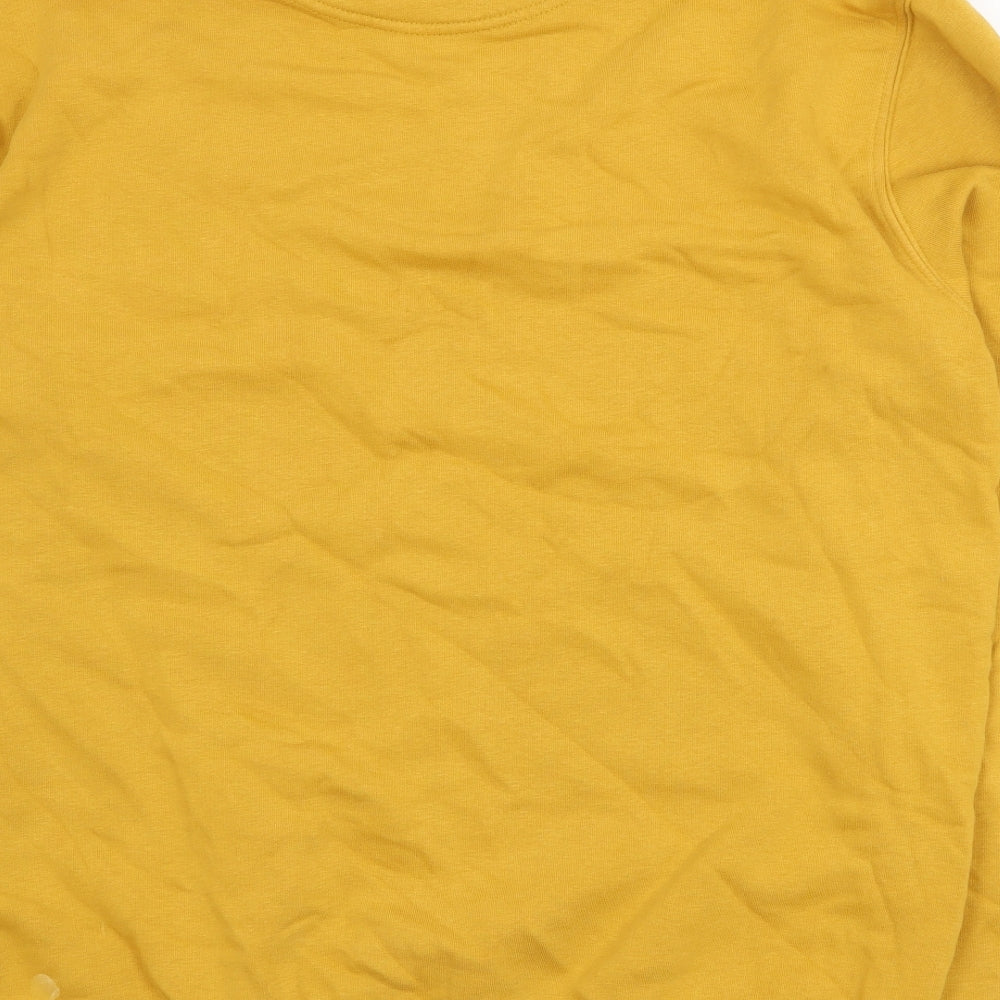 Stanley / Stella Mens Yellow Cotton Pullover Sweatshirt Size M - Cavetown