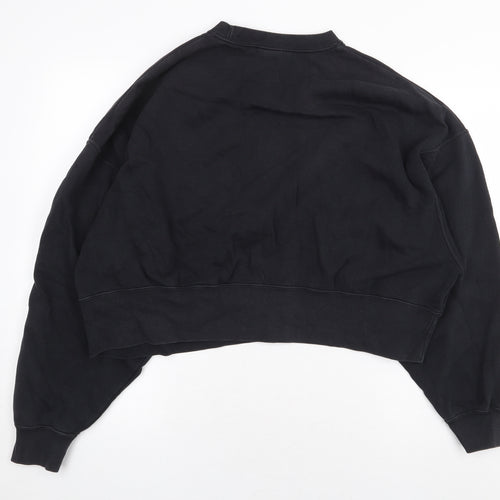 Nike Womens Black Cotton Pullover Sweatshirt Size S Pullover