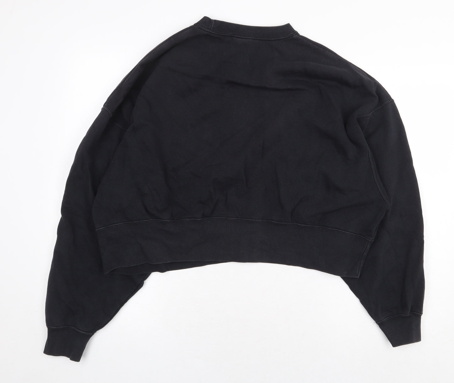Nike Womens Black Cotton Pullover Sweatshirt Size S Pullover