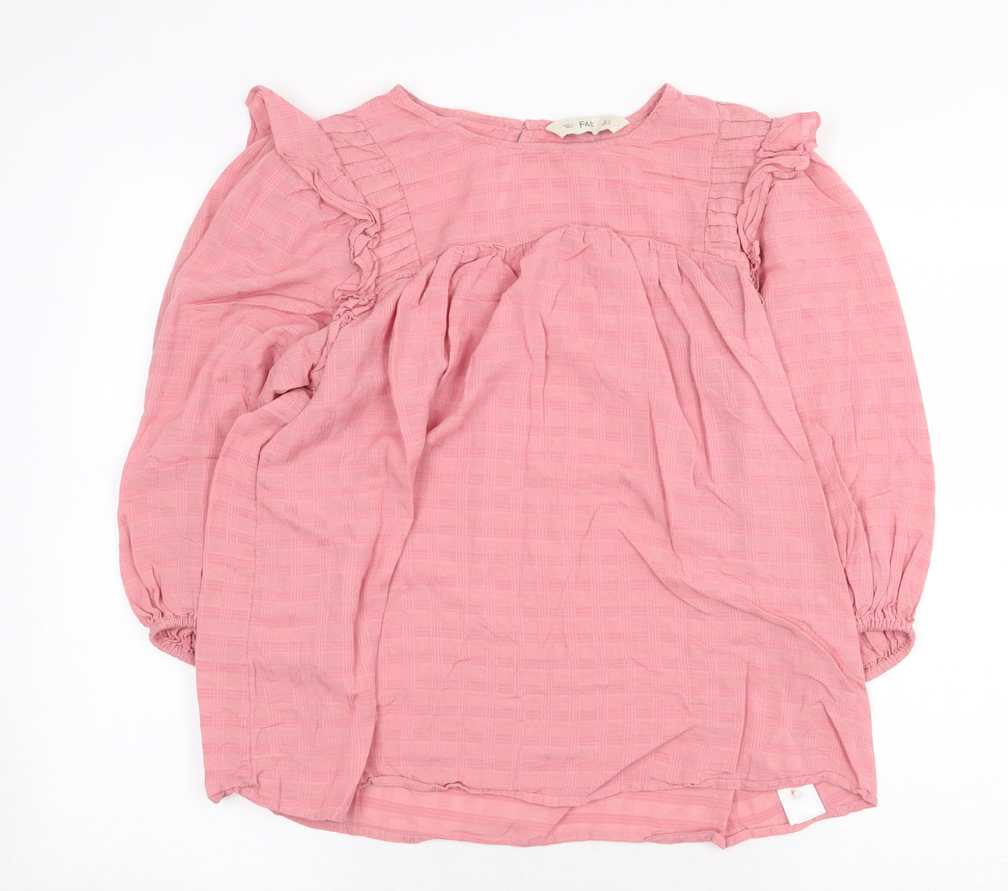 F&F Womens Pink Modal Basic Blouse Size 14 Round Neck