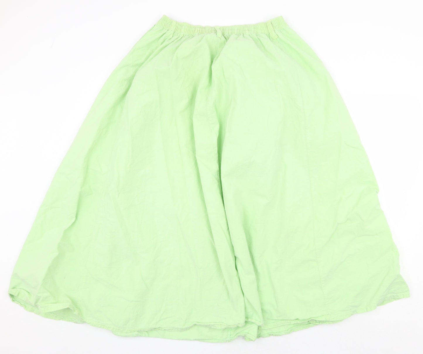 Janique Womens Green Cotton Flare Skirt Size 28 in