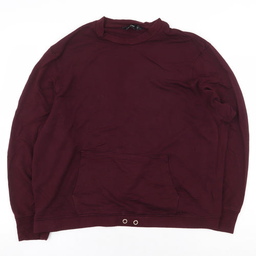 F&F Womens Red Viscose Pullover Sweatshirt Size 18 Pullover