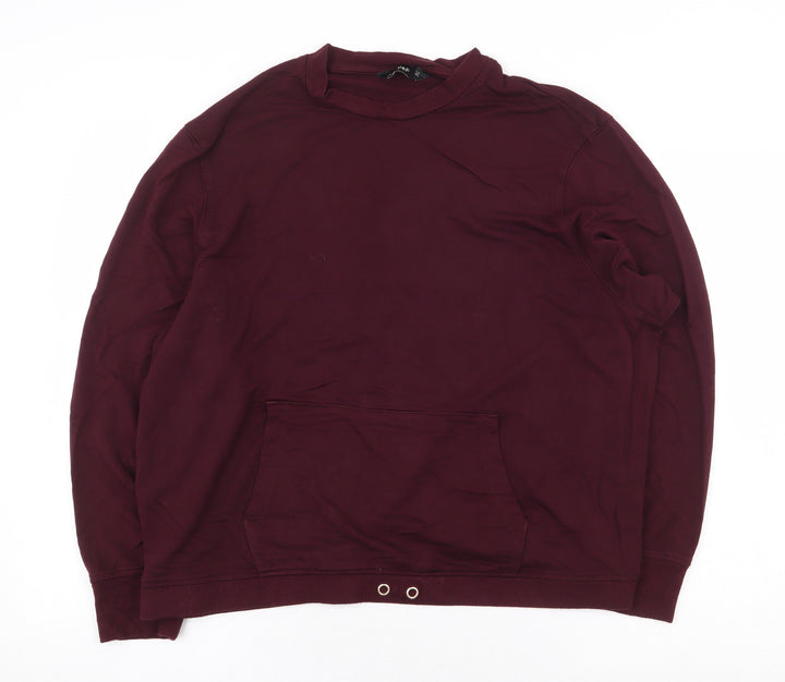 F&F Womens Red Viscose Pullover Sweatshirt Size 18 Pullover