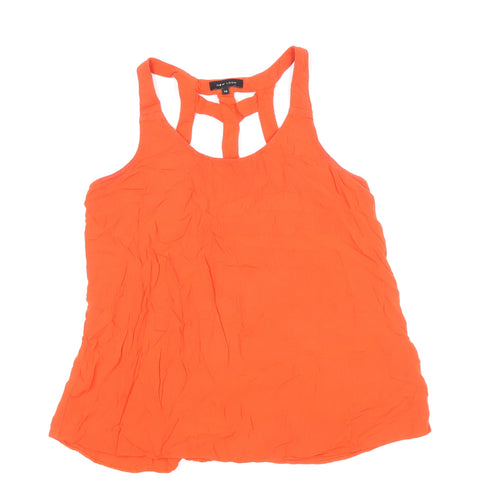 New Look Womens Red Viscose Basic Tank Size 12 Round Neck