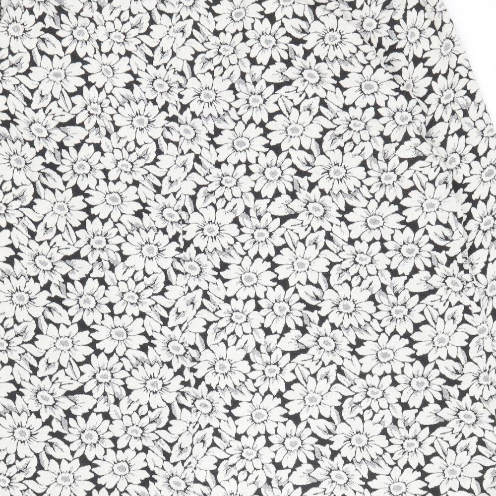 Preworn Womens White Floral Jacket Size 26