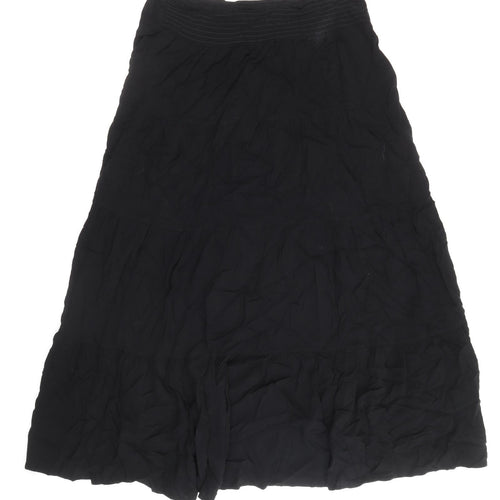 TU Womens Black Viscose Flare Skirt Size 16