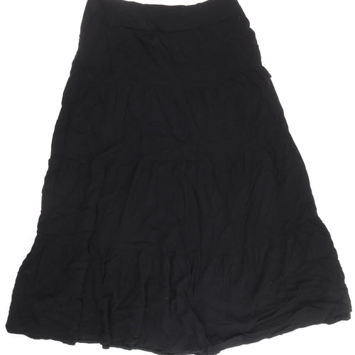 TU Womens Black Viscose Flare Skirt Size 16