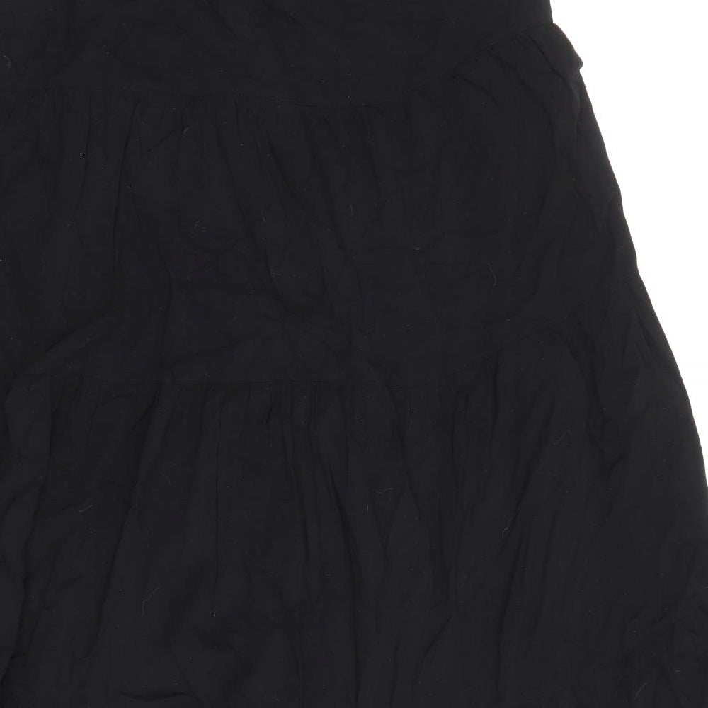 TU Womens Black Viscose Flare Skirt Size 16