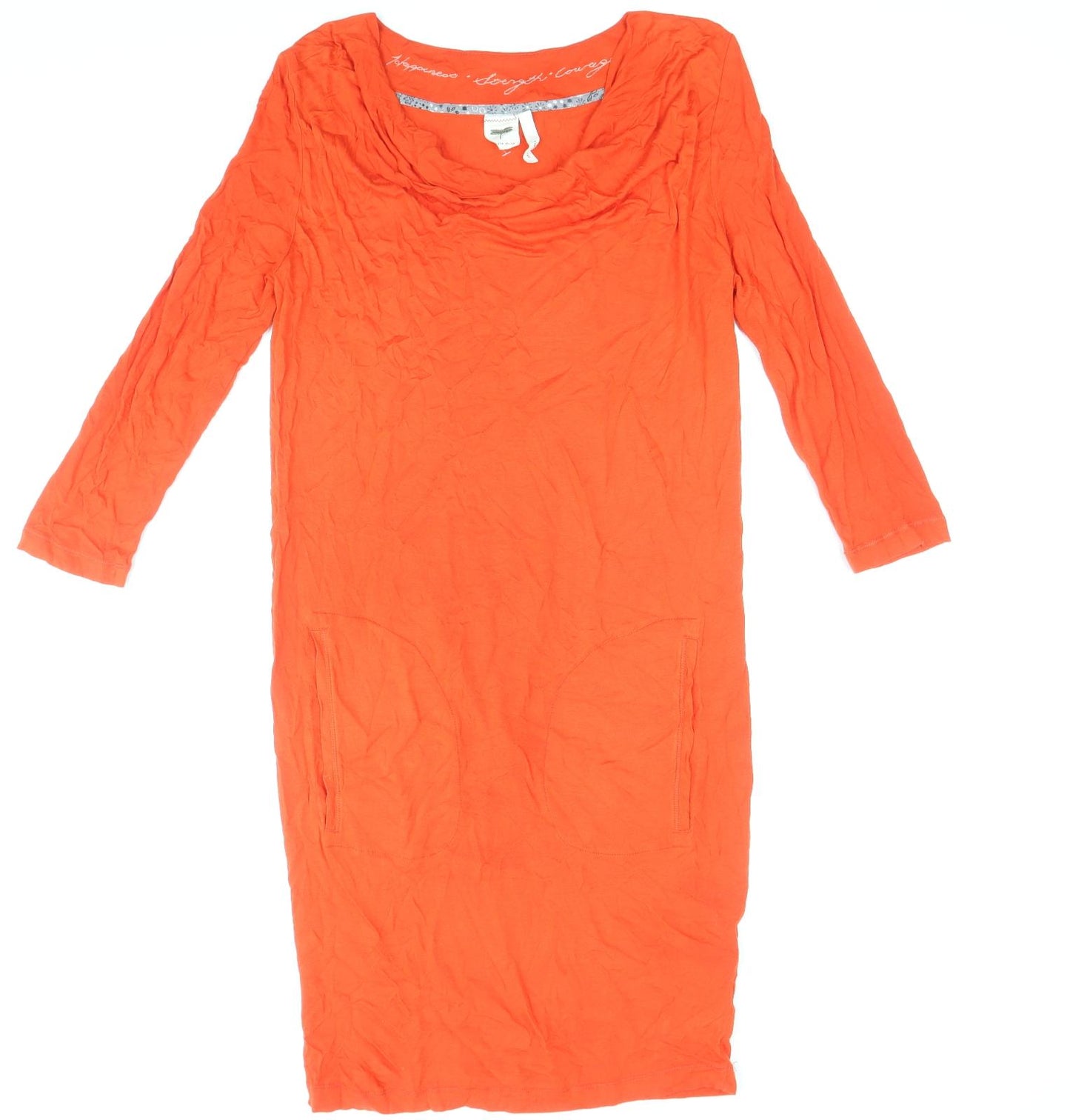 White Stuff Womens Red Viscose Jumper Dress Size 8 Cowl Neck Pullover