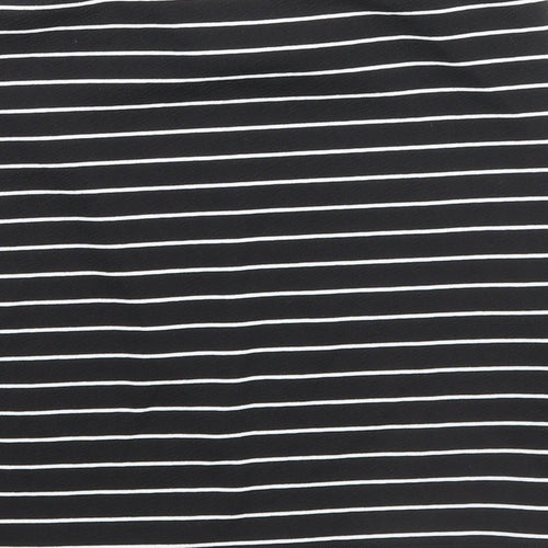 Miss Selfridge Womens Black Striped Polyester Bandage Skirt Size 10