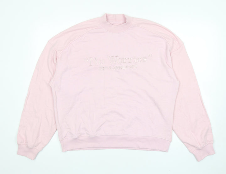 Preworn Womens Pink Polyester Pullover Sweatshirt Size S Pullover - No Worries