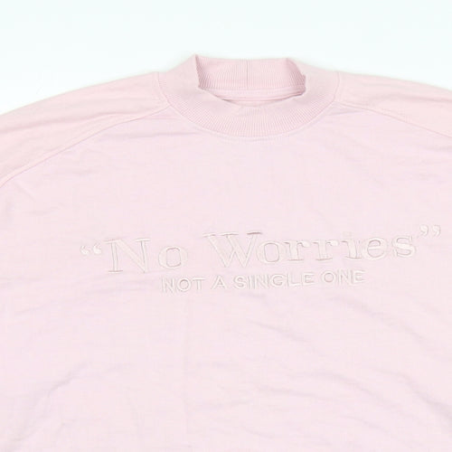 Preworn Womens Pink Polyester Pullover Sweatshirt Size S Pullover - No Worries