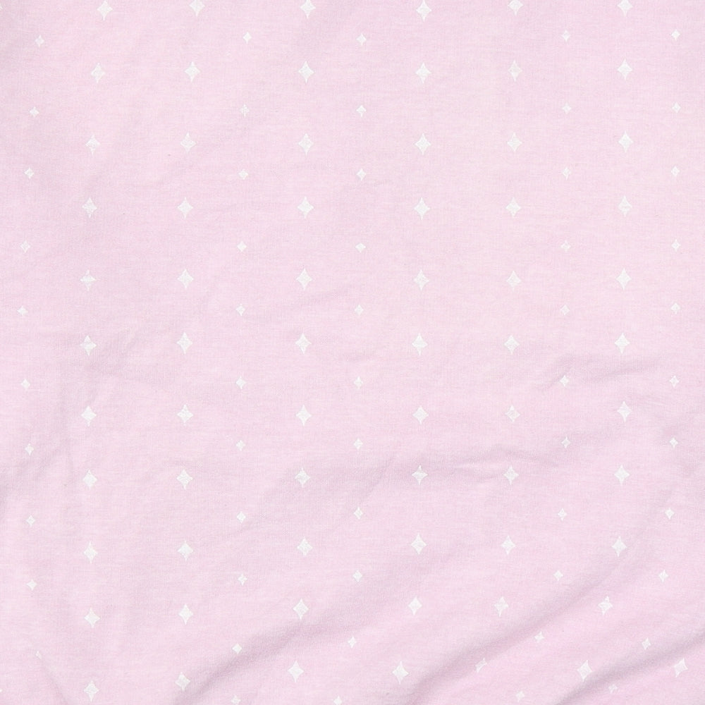 Daisy Street Womens Pink Geometric Cotton Pullover Sweatshirt Size 8 Pullover - Primrose Hill London