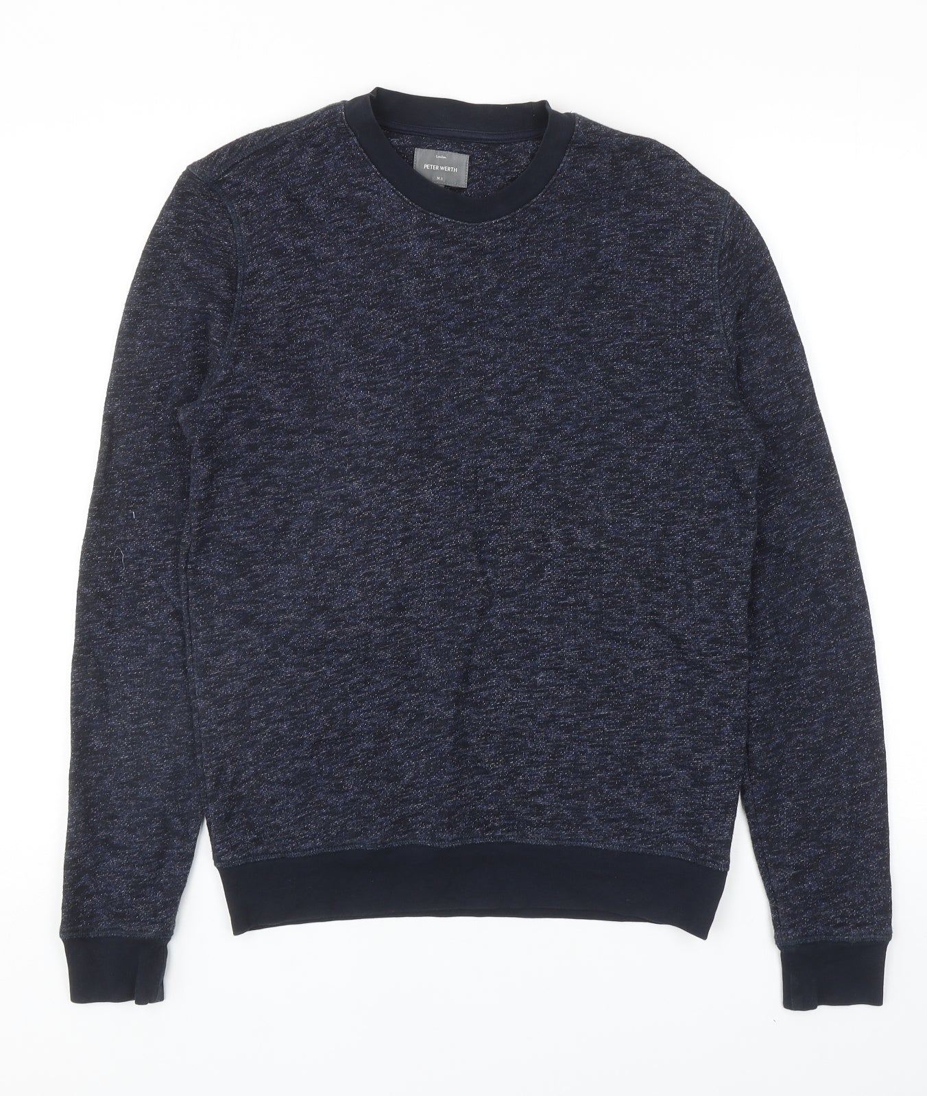 Peter Werth Mens Blue Cotton Pullover Sweatshirt Size S