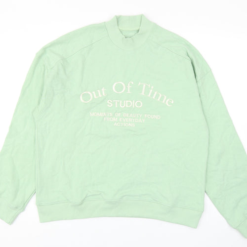 Preworn Womens Green Polyester Pullover Sweatshirt Size S Pullover - Out Of Time