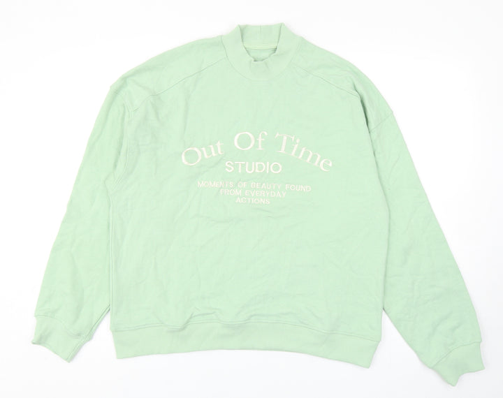 Preworn Womens Green Polyester Pullover Sweatshirt Size S Pullover - Out Of Time
