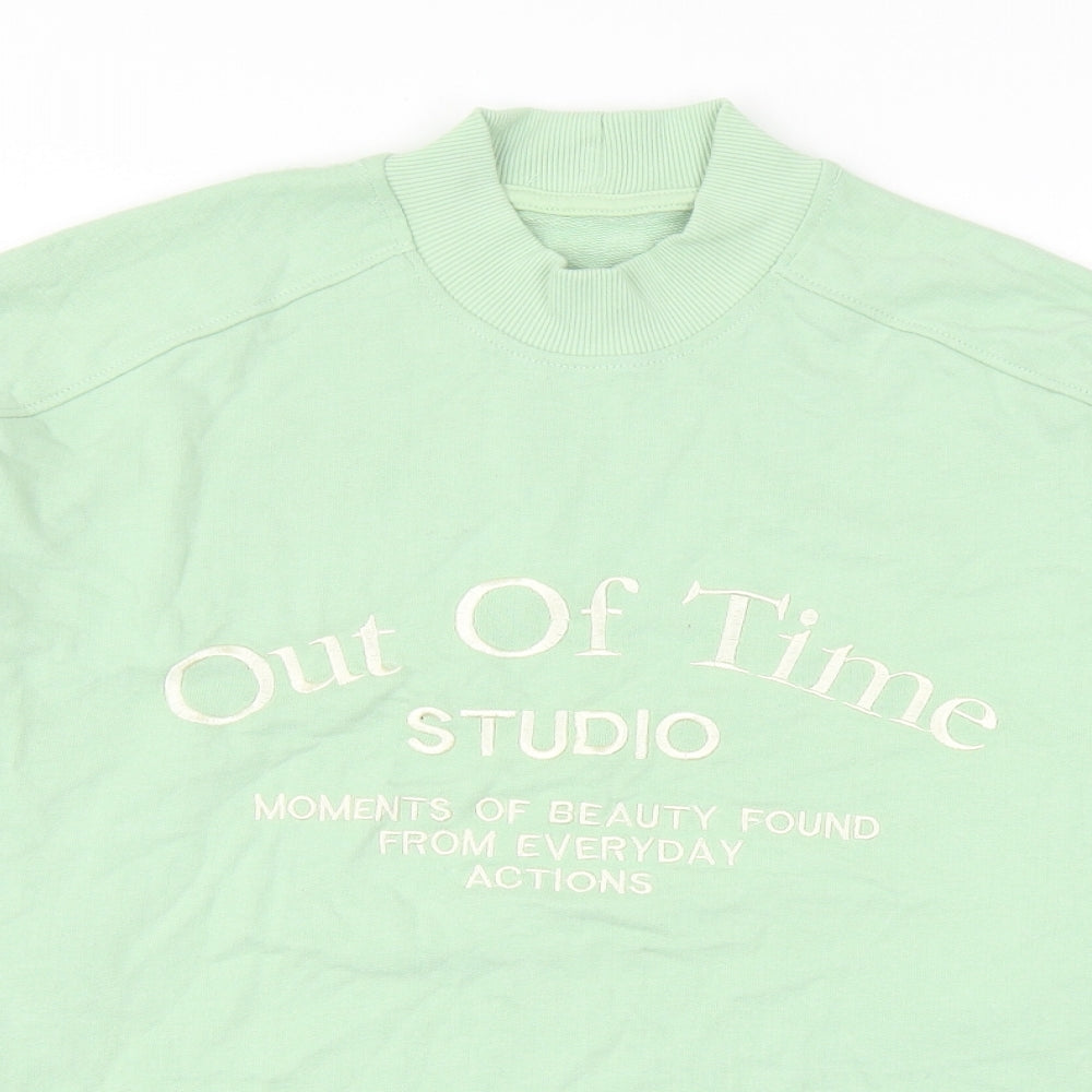 Preworn Womens Green Polyester Pullover Sweatshirt Size S Pullover - Out Of Time