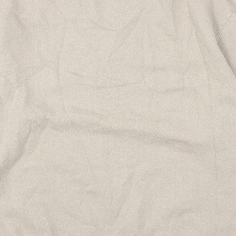 Zara Womens Beige Cotton Pullover Sweatshirt Size M Pullover